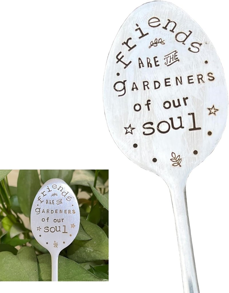 PLWalker Garden Plant Marker Friendship Gift for Women Gardeners, Plant Stake Label Sign Tag Gardening Gifts for Woman Plant Lovers, Metal Garden Decoration (Gardener of Our Soul) - Image 1